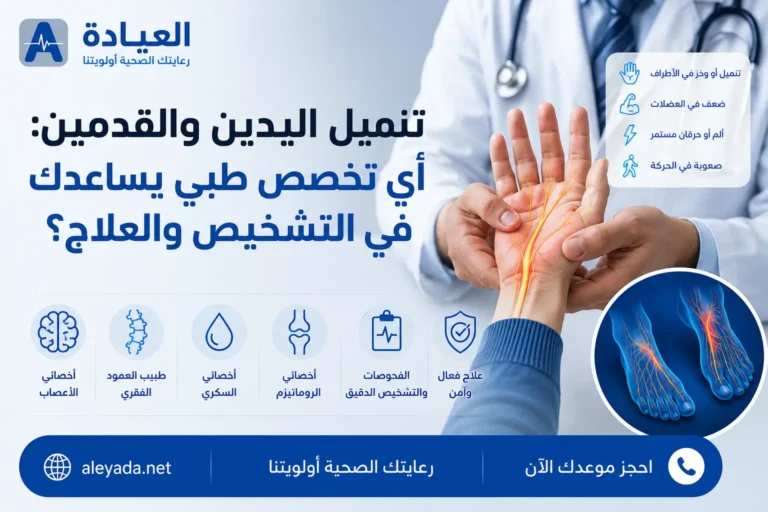 تنميل اليدين والقدمين وأي تخصص طبي يساعد في التشخيص والعلاج
